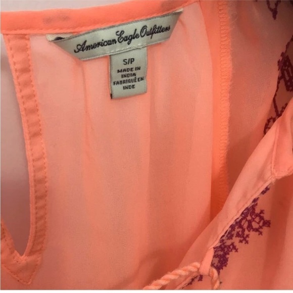 Peach Embroidered Women's Top - Picture 7 of 7